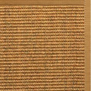 Cognac Sisal Rug with Butter Rum Cotton Border - Free Shipping