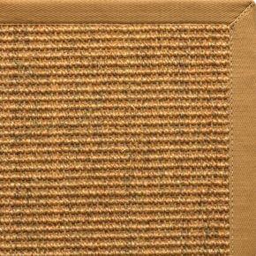 Cognac Sisal Rug with Butter Rum Cotton Border - Free Shipping