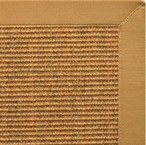 Cognac Sisal Rug with Butter Rum Cotton Border - Free Shipping