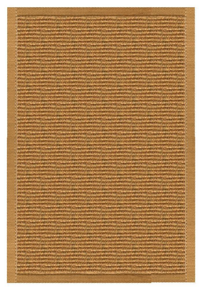 Area Rugs - Sustainable Lifestyles Cognac Sisal Rug With Butter Rum Cotton Border