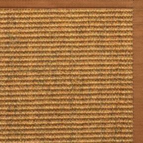 Cognac Sisal Rug with Caramel Cotton Border - Free Shipping