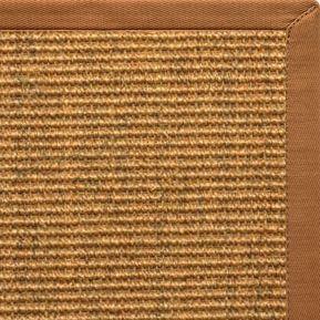 Cognac Sisal Rug with Caramel Cotton Border - Free Shipping