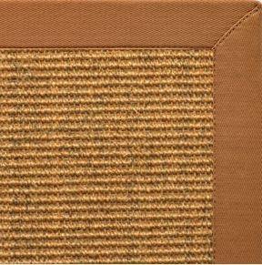 Cognac Sisal Rug with Caramel Cotton Border - Free Shipping