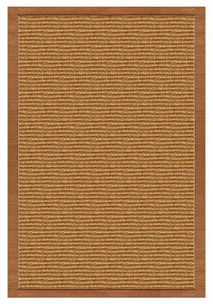 Area Rugs - Sustainable Lifestyles Cognac Sisal Rug With Caramel Cotton Border