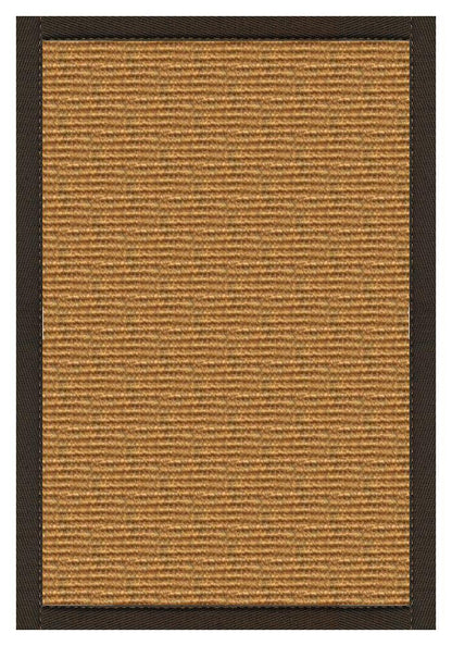 Area Rugs - Sustainable Lifestyles Cognac Sisal Rug With Chocolate Cotton Border