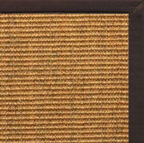 Cognac Sisal Rug with Cocoa Bean Cotton Border - Free Shipping