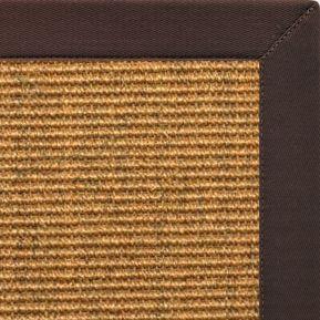 Cognac Sisal Rug with Cocoa Bean Cotton Border - Free Shipping