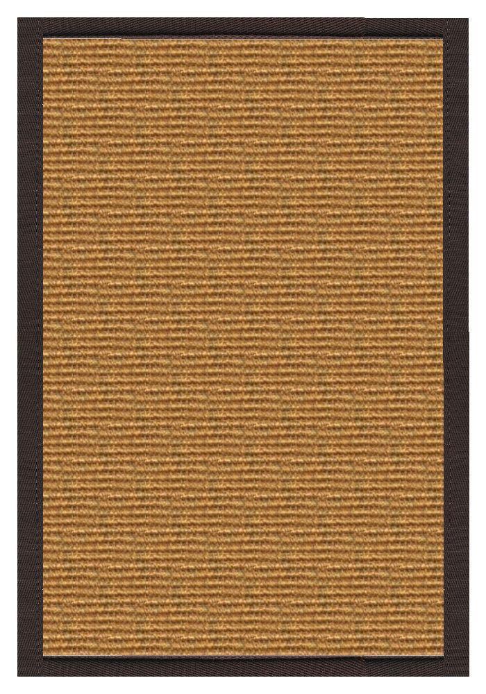 Area Rugs - Sustainable Lifestyles Cognac Sisal Rug With Cocoa Bean Cotton Border