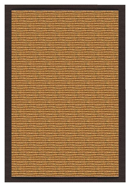 Area Rugs - Sustainable Lifestyles Cognac Sisal Rug With Cocoa Bean Cotton Border