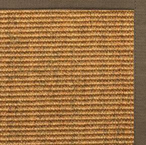 Cognac Sisal Rug with Eucalyptus Cotton Border - Free Shipping