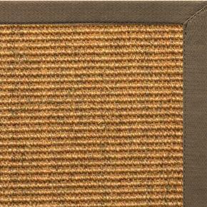 Cognac Sisal Rug with Eucalyptus Cotton Border - Free Shipping