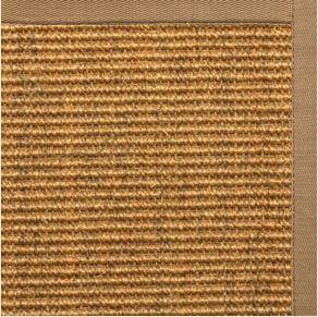 Cognac Sisal Rug with Granola Cotton Border - Free Shipping