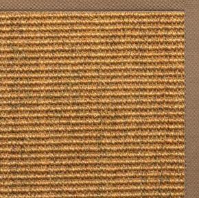 Cognac Sisal Rug with Harvest Haze Cotton Border - Free Shipping