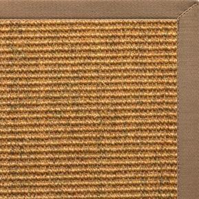 Cognac Sisal Rug with Harvest Haze Cotton Border - Free Shipping