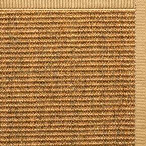 Cognac Sisal Rug with Honeycomb Cotton Border - Free Shipping