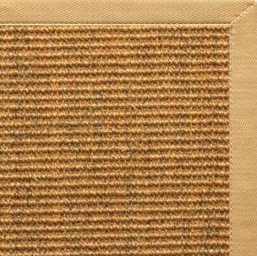 Cognac Sisal Rug with Honeycomb Cotton Border - Free Shipping