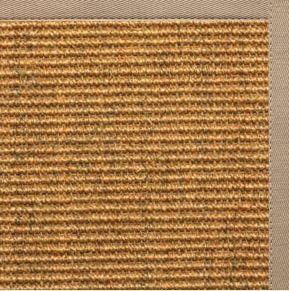 Cognac Sisal Rug with Ivory Blush Cotton Border - Free Shipping