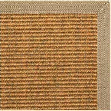 Cognac Sisal Rug with Khaki Canvas Border - Free Shipping