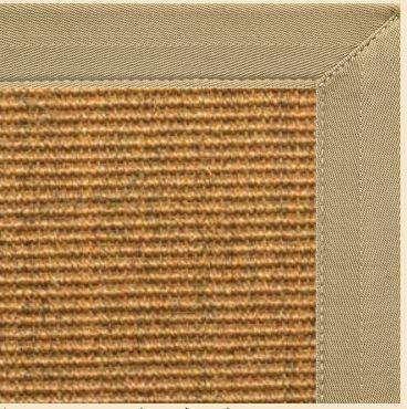 Cognac Sisal Rug with Khaki Canvas Border - Free Shipping