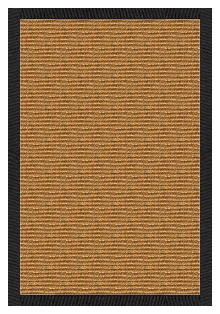 Area Rugs - Sustainable Lifestyles Cognac Sisal Rug With Lava Cotton Border