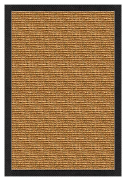 Area Rugs - Sustainable Lifestyles Cognac Sisal Rug With Lava Cotton Border