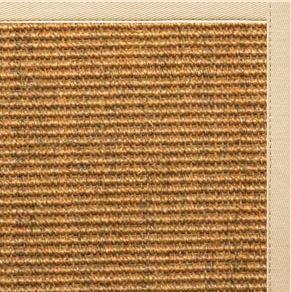 Cognac Sisal Rug with Magnolia Cotton Border - Free Shipping