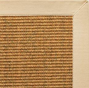 Cognac Sisal Rug with Magnolia Cotton Border - Free Shipping