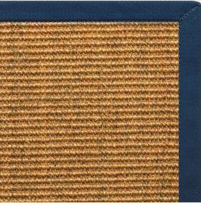 Cognac Sisal Rug with Marina Cotton Border - Free Shipping