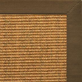 Cognac Sisal Rug with Marsh Cotton Border - Free Shipping