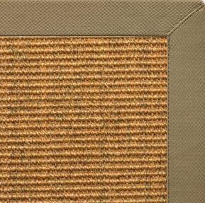 Cognac Sisal Rug with Oat Straw Cotton Border - Free Shipping