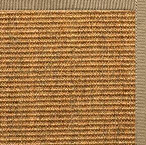 Cognac Sisal Rug with Pale Ash Cotton Border - Free Shipping