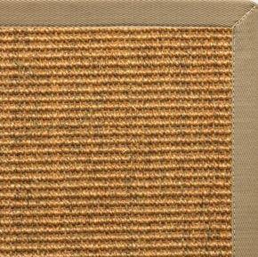 Cognac Sisal Rug with Pale Ash Cotton Border - Free Shipping