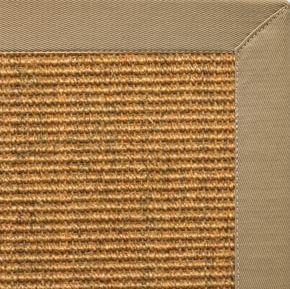 Cognac Sisal Rug with Pale Ash Cotton Border - Free Shipping