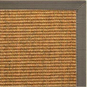 Cognac Sisal Rug with Quarry Canvas Border - Free Shipping