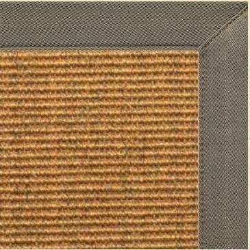Cognac Sisal Rug with Quarry Canvas Border - Free Shipping