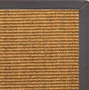 Cognac Sisal Rug with Quarry Cotton Border - Free Shipping