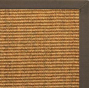 Cognac Sisal Rug with Rye Cotton Border - Free Shipping