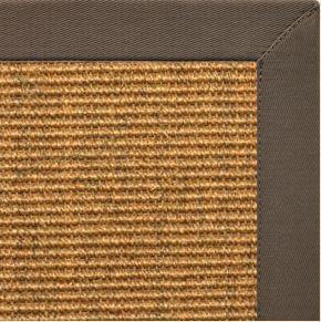 Cognac Sisal Rug with Rye Cotton Border - Free Shipping