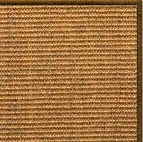 Cognac Sisal Rug with Serged Border (Color 1048) - Free Shipping