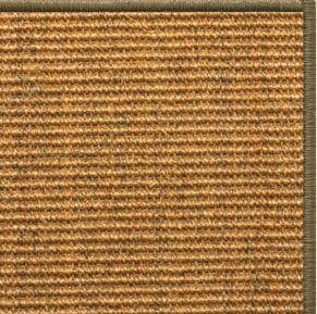 Cognac Sisal Rug with Serged Border (Color 10639) - Free Shipping