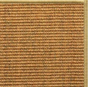 Cognac Sisal Rug with Serged Border (Color 10816) - Free Shipping