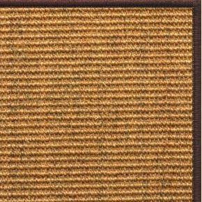 Cognac Sisal Rug with Serged Border (Color 29338) - Free Shipping