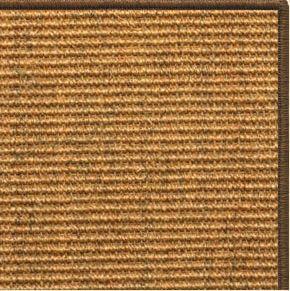 Cognac Sisal Rug with Serged Border (Color 3295) - Free Shipping