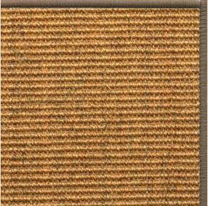 Cognac Sisal Rug with Serged Border (Color 518) - Free Shipping