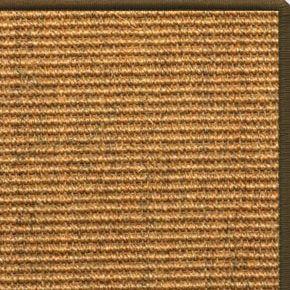 Cognac Sisal Rug with Serged Border (Color 522) - Free Shipping
