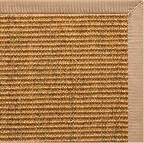 Cognac Sisal Rug with Straw Cotton Border - Free Shipping