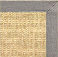 Posh Rug Sand Colored Sisal Area Rug with Coin Canvas Border 1