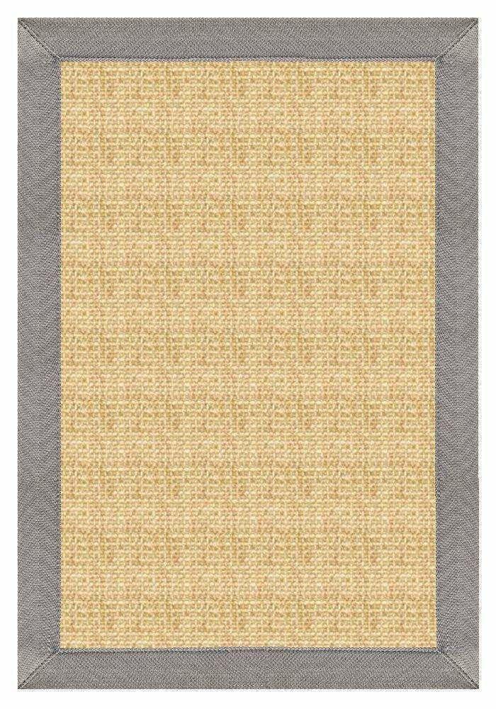 Area Rugs - Sustainable Lifestyles Sand Colored Sisal Area Rug With Coin Canvas Border