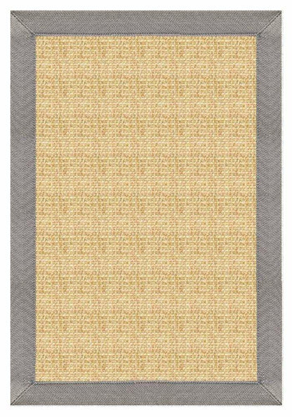 Area Rugs - Sustainable Lifestyles Sand Colored Sisal Area Rug With Coin Canvas Border
