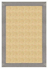 Area Rugs - Sustainable Lifestyles Sand Colored Sisal Area Rug With Coin Canvas Border 2